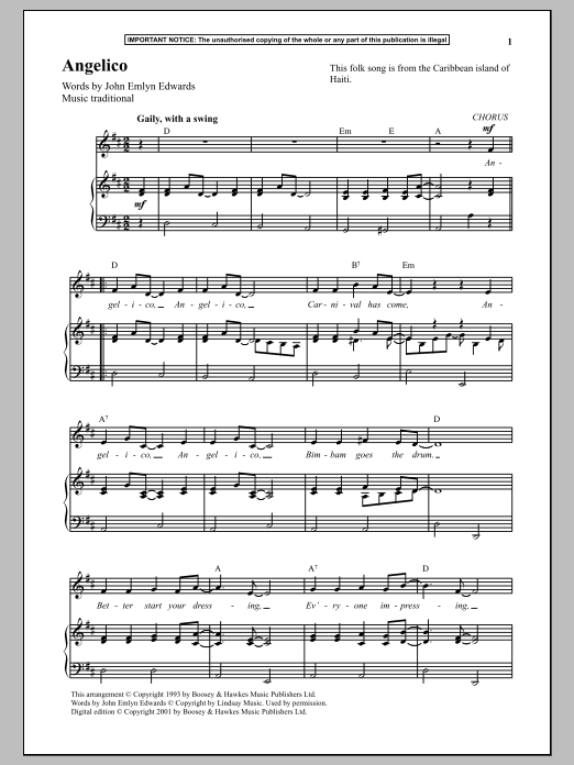 Anonymous Angelico Sheet Music Notes & Chords for Piano - Download or Print PDF