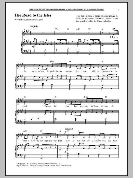 Anonymous The Road To The Isles Sheet Music Notes & Chords for Piano - Download or Print PDF