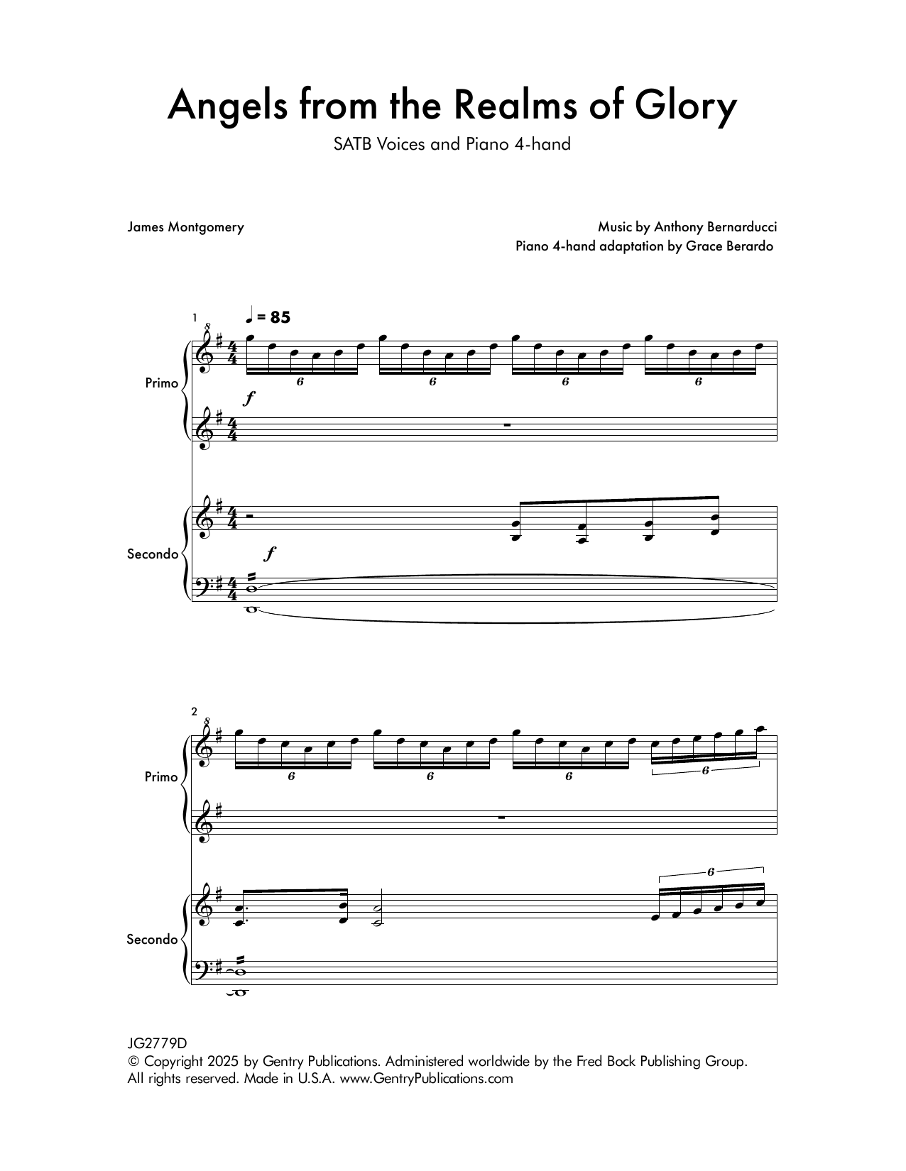 Anthony Bernarducci Angels From The Realms Of Glory Sheet Music Notes & Chords for SATB Choir - Download or Print PDF