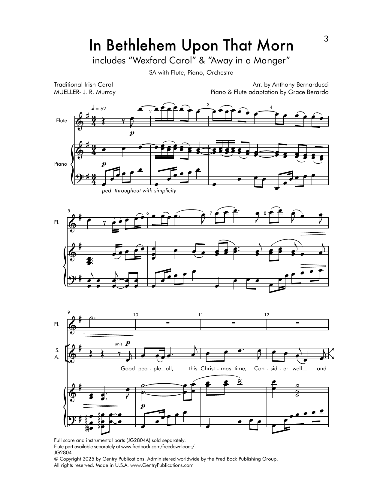 Anthony Bernarducci In Bethlehem Upon That Morn Sheet Music Notes & Chords for Choir - Download or Print PDF