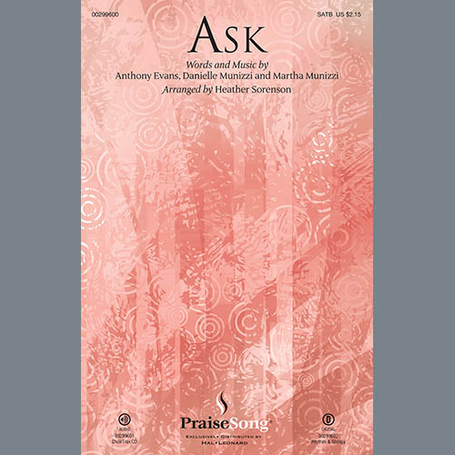 Anthony Evans, Ask (arr. Heather Sorenson), SATB Choir