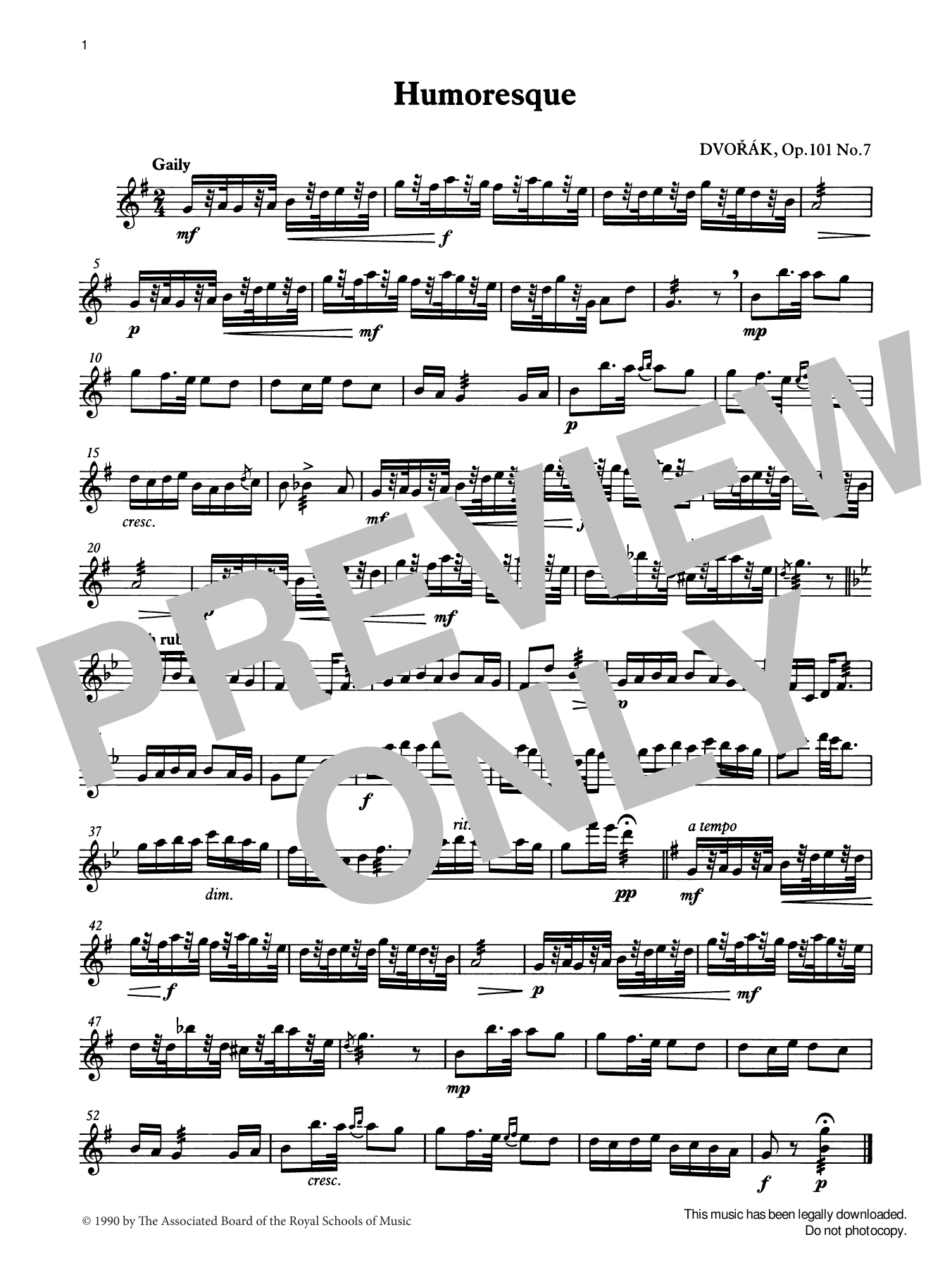 Antonin Dvorak Humoresque (score & part) from Graded Music for Tuned Percussion, Book III Sheet Music Notes & Chords for Percussion Solo - Download or Print PDF
