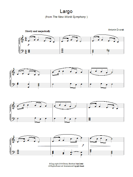 Antonín Dvorák Largo (from The New World) Sheet Music Notes & Chords for Flute - Download or Print PDF