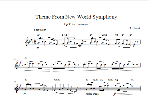 Antonín Dvorák New World Symphony Sheet Music Notes & Chords for Piano Duet - Download or Print PDF