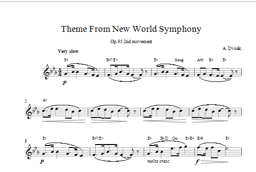 Largo (from The New World) sheet music
