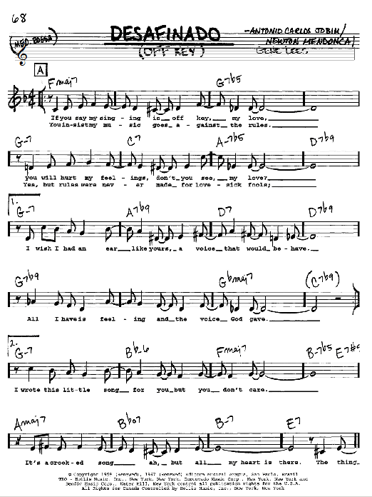 Desafinado (Off Key) sheet music