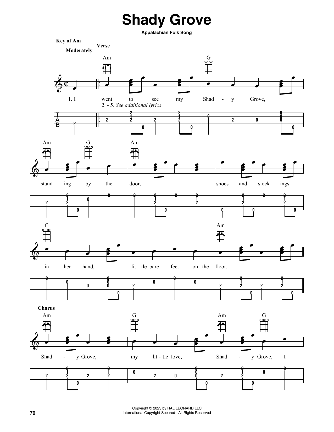Appalachian Folk Song Shady Grove (arr. Fred Sokolow) Sheet Music Notes & Chords for Banjo Tab - Download or Print PDF