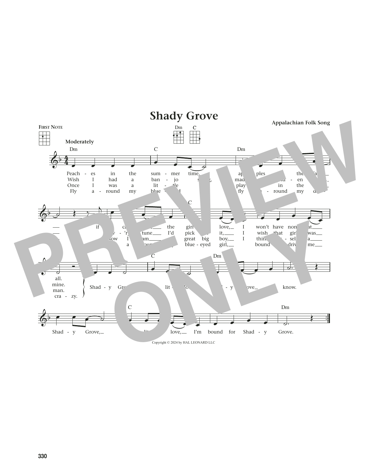 Appalachian Folk Song Shady Grove (from The Daily Ukulele) (arr. Jim Beloff) Sheet Music Notes & Chords for Ukulele - Download or Print PDF