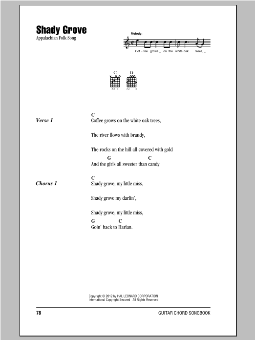 Appalachian Folk Song Shady Grove Sheet Music Notes & Chords for Mandolin - Download or Print PDF