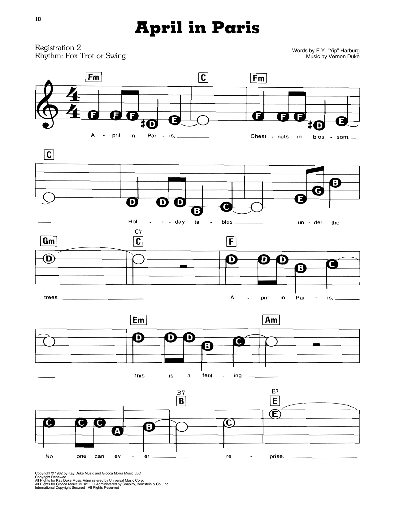 Dean Martin April In Paris Sheet Music Download Pdf Score