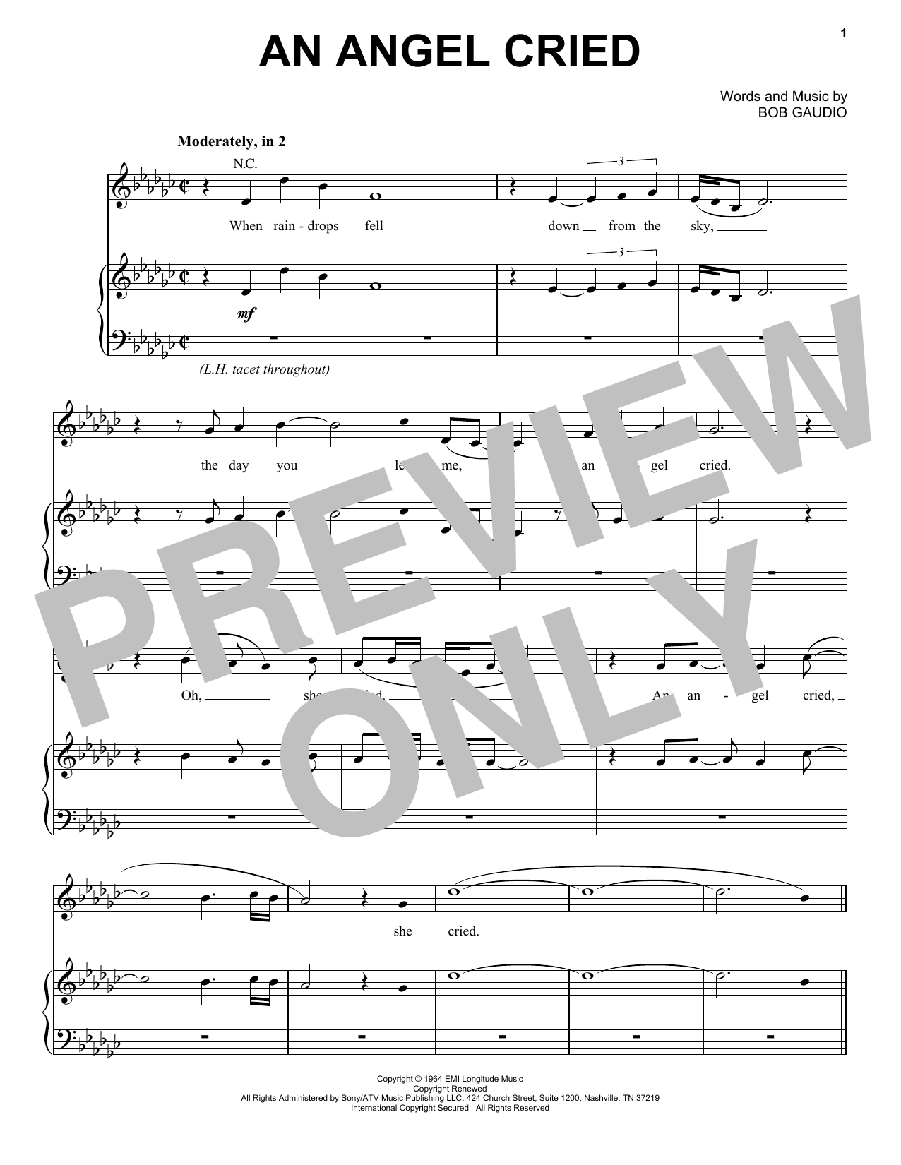 Ariana Grande An Angel Cried Sheet Music Notes & Chords for Piano, Vocal & Guitar (Right-Hand Melody) - Download or Print PDF