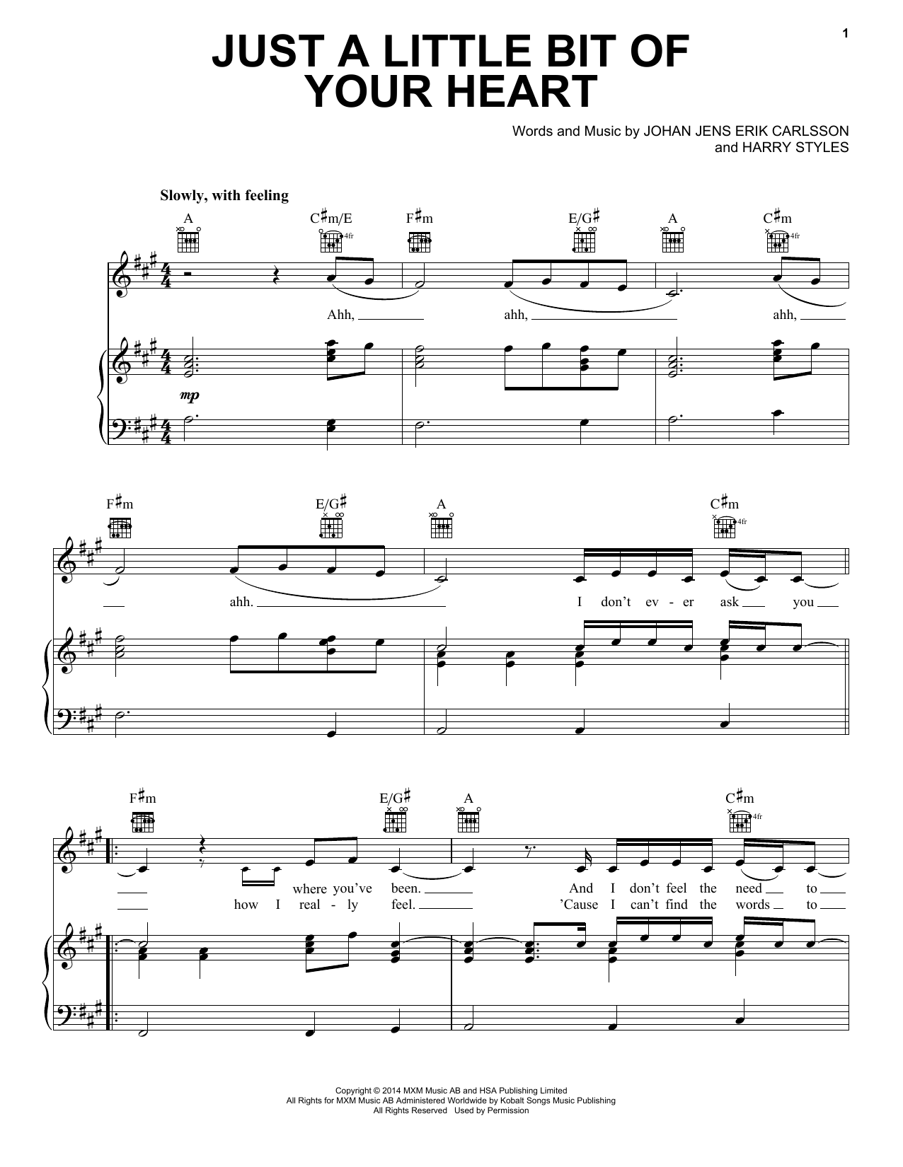Ariana Grande Just A Little Bit Of Your Heart Sheet Music Notes & Chords for Piano, Vocal & Guitar (Right-Hand Melody) - Download or Print PDF