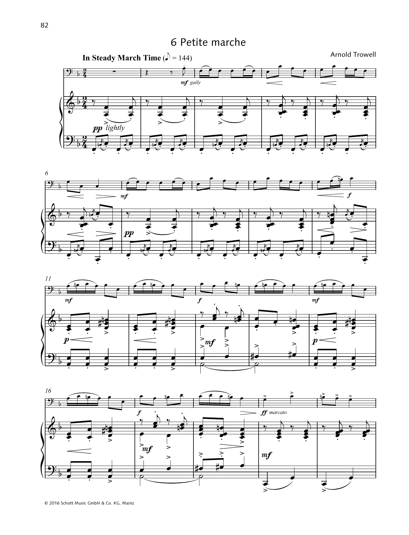 Arnold Trowell Petite marche Sheet Music Notes & Chords for String Solo - Download or Print PDF