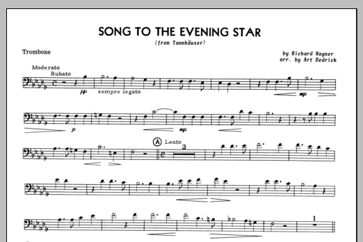 Song To The Evening Star - Trombone sheet music