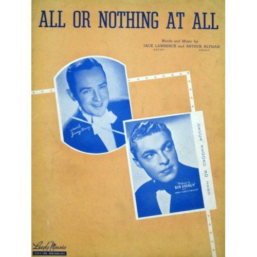Arthur Altman, All Or Nothing At All, Piano, Vocal & Guitar (Right-Hand Melody)