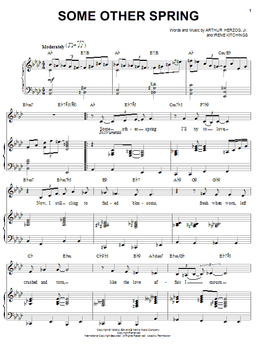 Arthur Herzog Jr. Some Other Spring Sheet Music Notes & Chords for Piano - Download or Print PDF