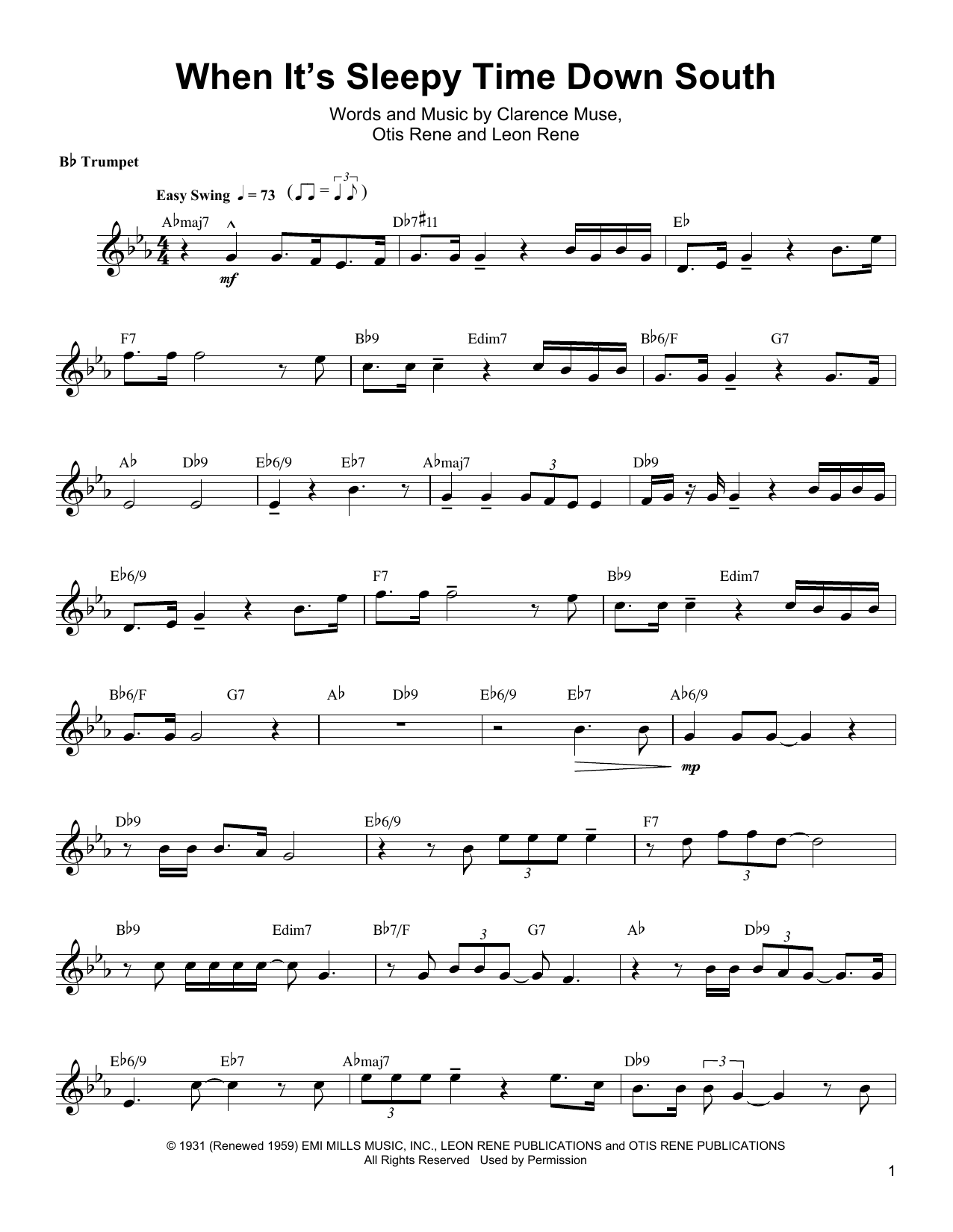 Arturo Sandoval When It's Sleepy Time Down South Sheet Music Notes & Chords for Trumpet Transcription - Download or Print PDF