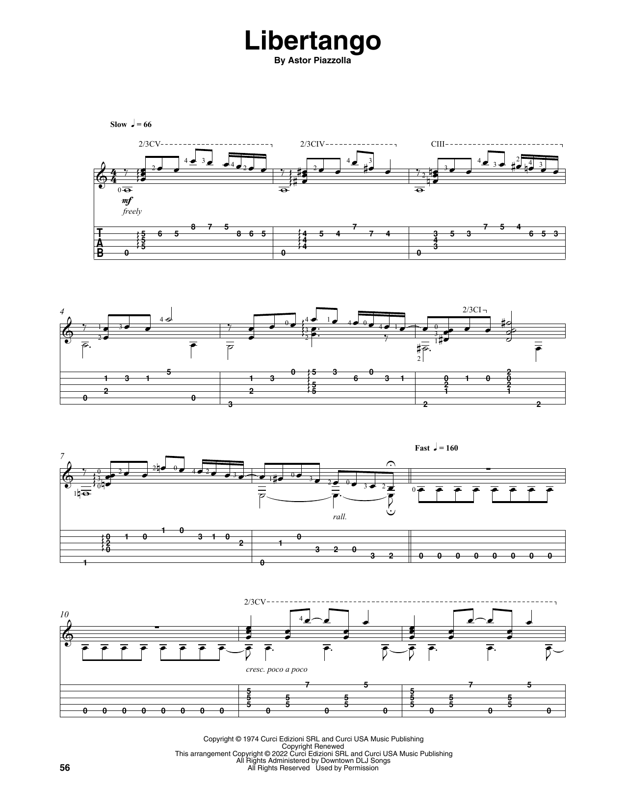 Astor Piazzolla Libertango (arr. Celil Refik Kaya) Sheet Music Notes & Chords for Solo Guitar - Download or Print PDF