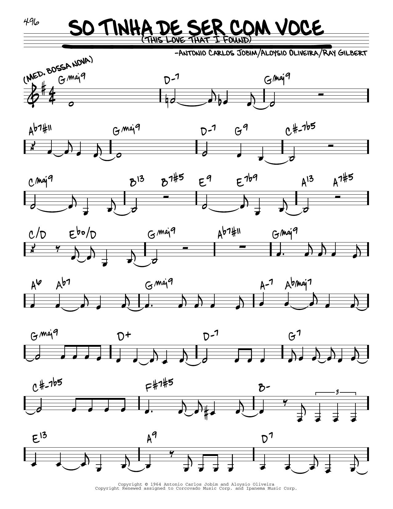 Astrud Gilberto So Tinha De Ser Com Voce (This Love That I Found) Sheet Music Notes & Chords for Real Book – Melody & Chords - Download or Print PDF