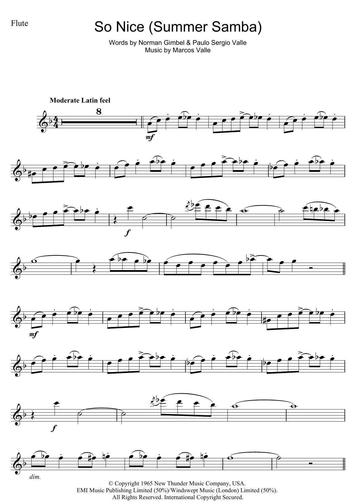 So Nice (Summer Samba) sheet music