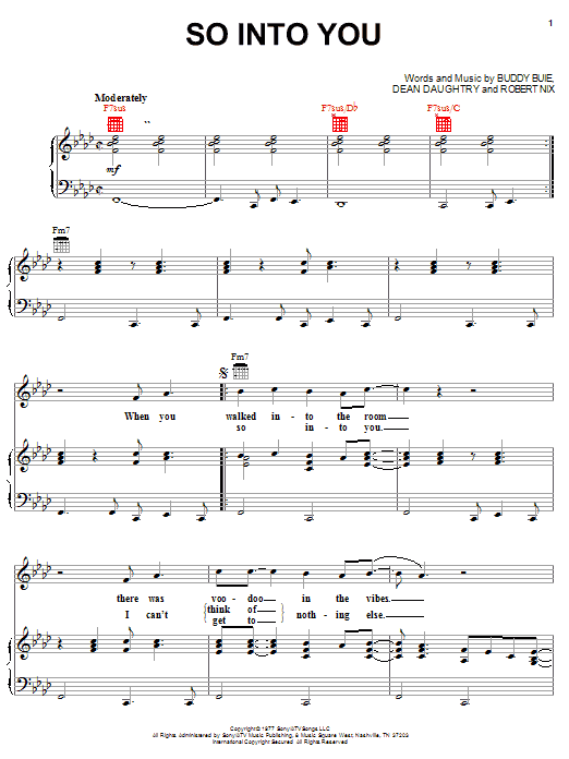 Atlanta Rhythm Section So Into You Sheet Music Notes & Chords for Piano, Vocal & Guitar (Right-Hand Melody) - Download or Print PDF