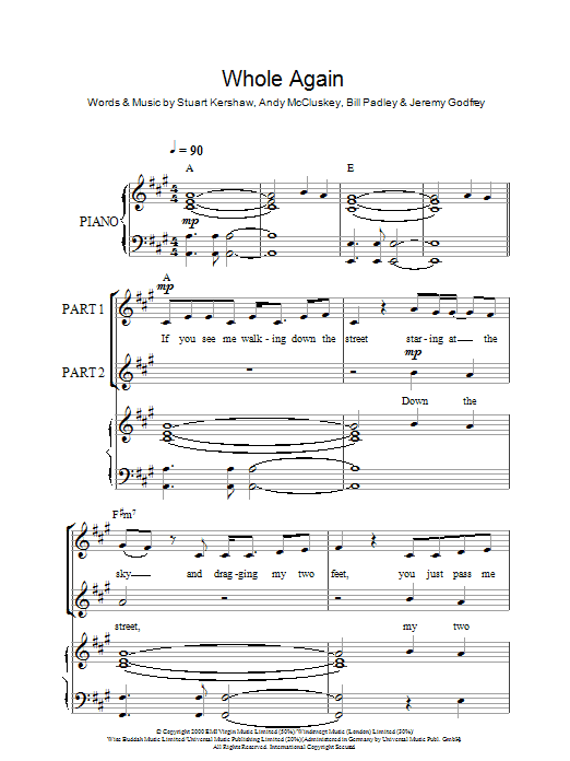 Atomic Kitten Whole Again (arr. Rick Hein) Sheet Music Notes & Chords for 2-Part Choir - Download or Print PDF