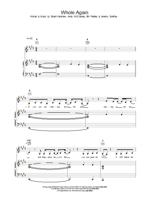 Atomic Kitten Whole Again Sheet Music Notes & Chords for Violin - Download or Print PDF