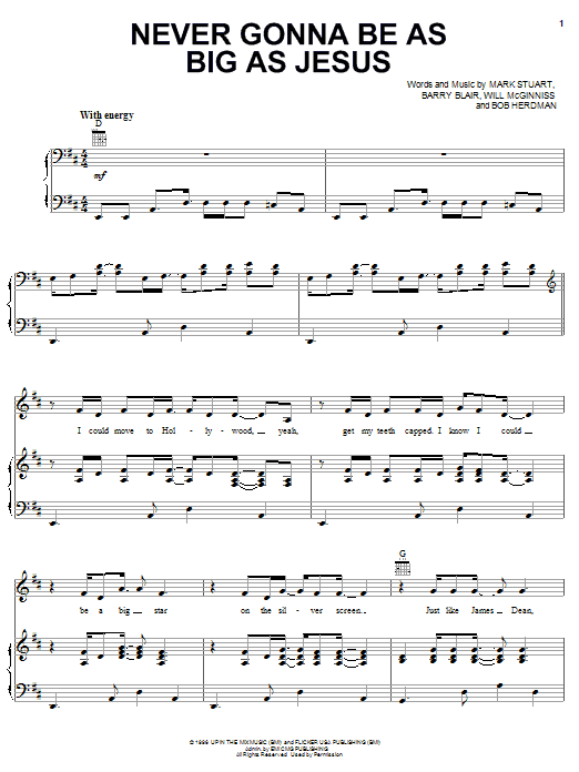 Audio Adrenaline Never Gonna Be As Big As Jesus Sheet Music Notes & Chords for Piano, Vocal & Guitar (Right-Hand Melody) - Download or Print PDF Audio Adrenaline Never Gonna Be As Big As Jesus Sheet Music Notes & Chords for Piano, Vocal & Guitar (Right-Hand Melody) - Download or Print PDF
