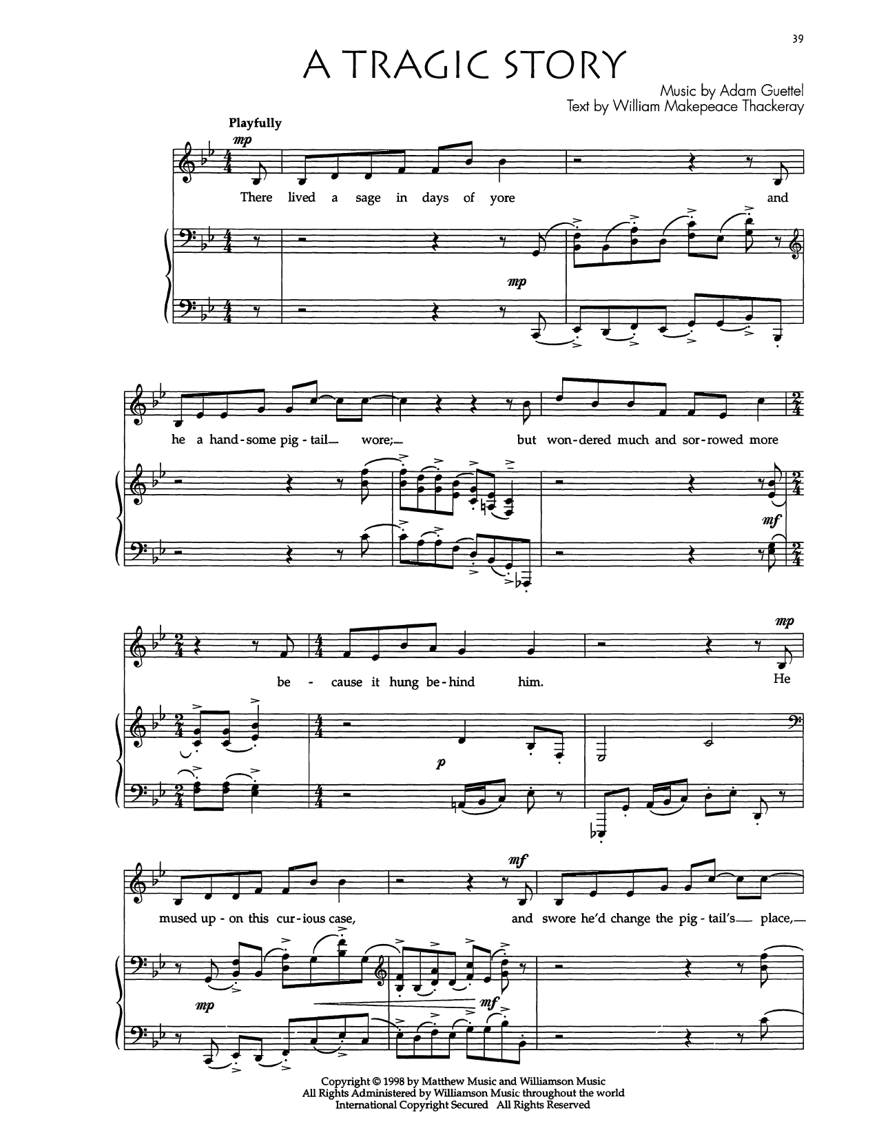 Audra McDonald A Tragic Story Sheet Music Notes & Chords for Piano & Vocal - Download or Print PDF