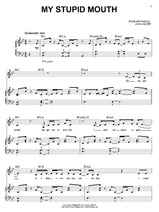 Audra McDonald My Stupid Mouth Sheet Music Notes & Chords for Piano, Vocal & Guitar (Right-Hand Melody) - Download or Print PDF