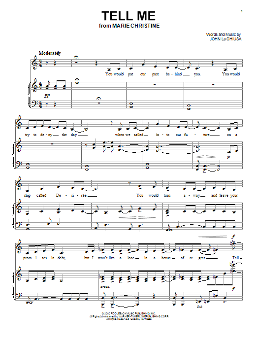Audra McDonald Tell Me Sheet Music Notes & Chords for Piano & Vocal - Download or Print PDF