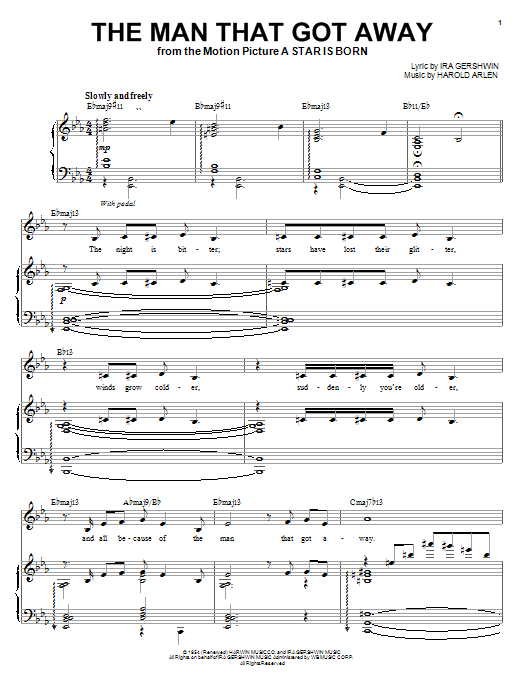 Audra McDonald The Man That Got Away Sheet Music Notes & Chords for Piano, Vocal & Guitar (Right-Hand Melody) - Download or Print PDF