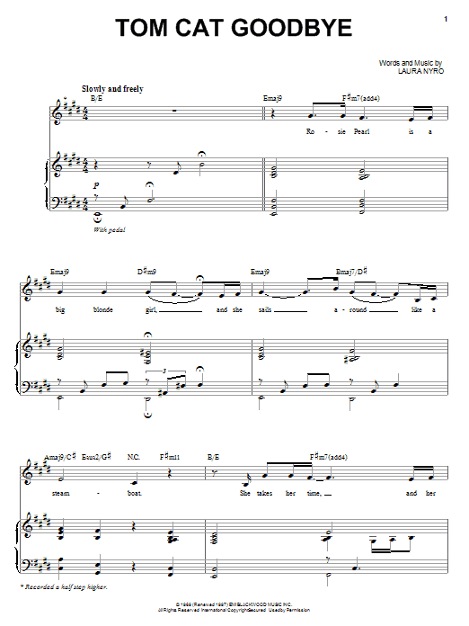 Audra McDonald Tom Cat Goodbye Sheet Music Notes & Chords for Piano, Vocal & Guitar (Right-Hand Melody) - Download or Print PDF