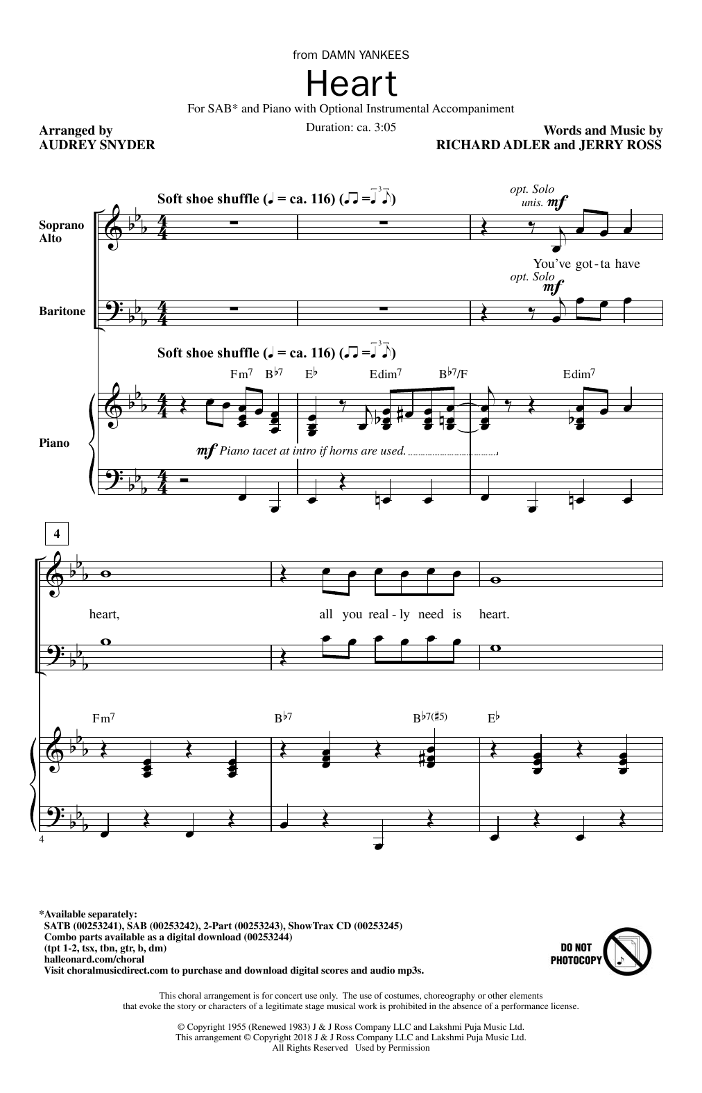 Audrey Snyder Heart Sheet Music Notes & Chords for SAB - Download or Print PDF