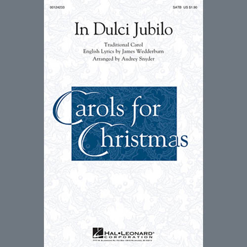 Christmas Carol, In Dulci Jubilo (arr. Audrey Snyder), SATB