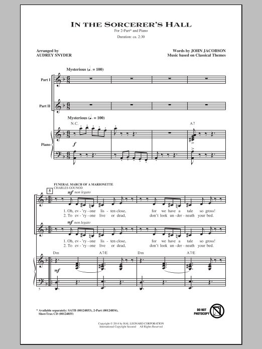 Audrey Snyder In The Sorcerer's Hall Sheet Music Notes & Chords for SATB - Download or Print PDF