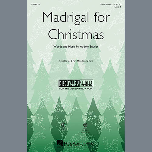Audrey Snyder, Madrigal For Christmas, 3-Part Mixed