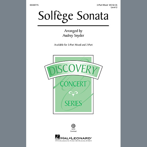 Audrey Snyder, Solfege Sonata, 2-Part Choir