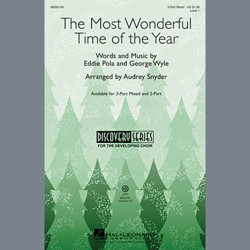 Audrey Snyder, The Most Wonderful Time Of The Year, 3-Part Mixed