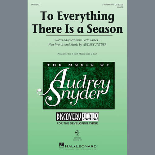 Audrey Snyder, To Everything There Is A Season, 3-Part Mixed