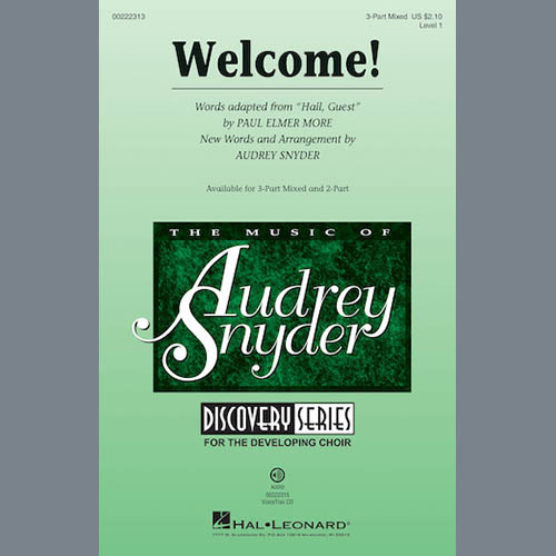 Audrey Snyder, Welcome!, 3-Part Mixed