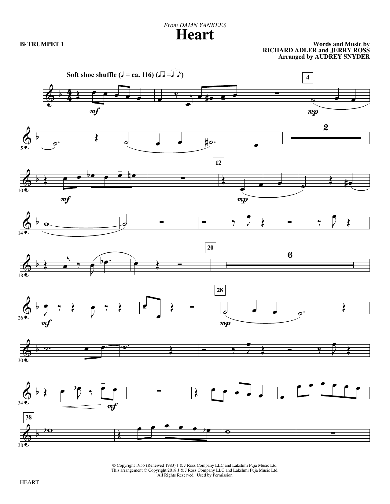 Heart - Bb Trumpet 1 sheet music