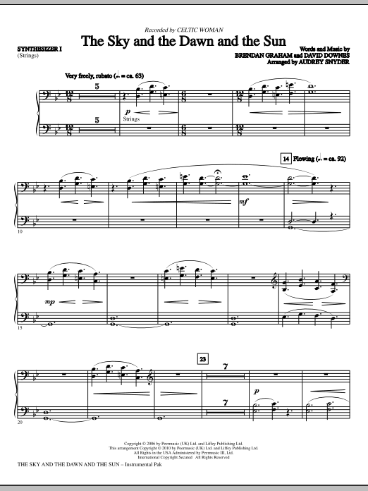 The Sky And The Dawn And The Sun - Synthesizer I sheet music