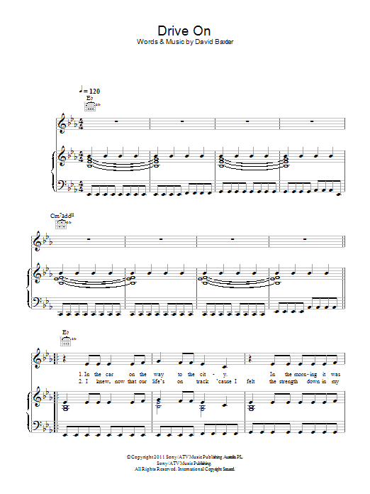 Avalanche City Drive On Sheet Music Notes & Chords for Piano, Vocal & Guitar (Right-Hand Melody) - Download or Print PDF