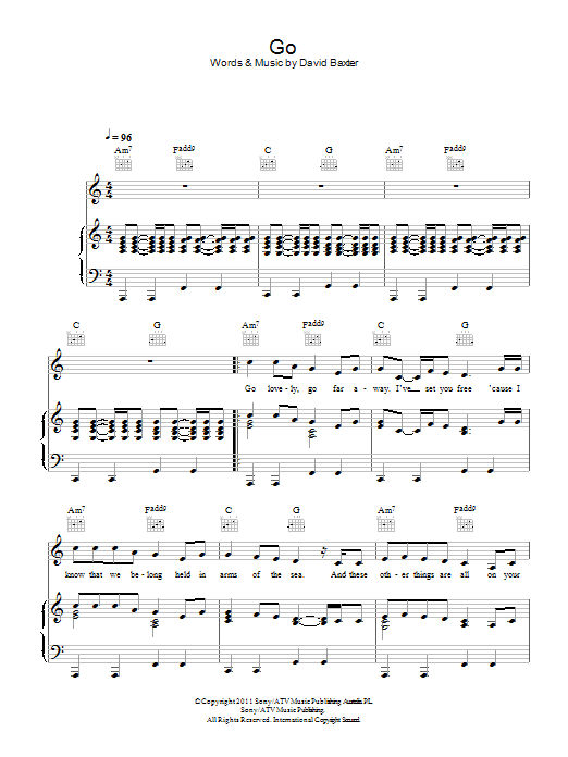 Preview Avalanche City Go Rock sheet music, notes and chords for Piano, Vocal & Guitar (Right-Hand Melody), SKU: 113922 Go sheet music