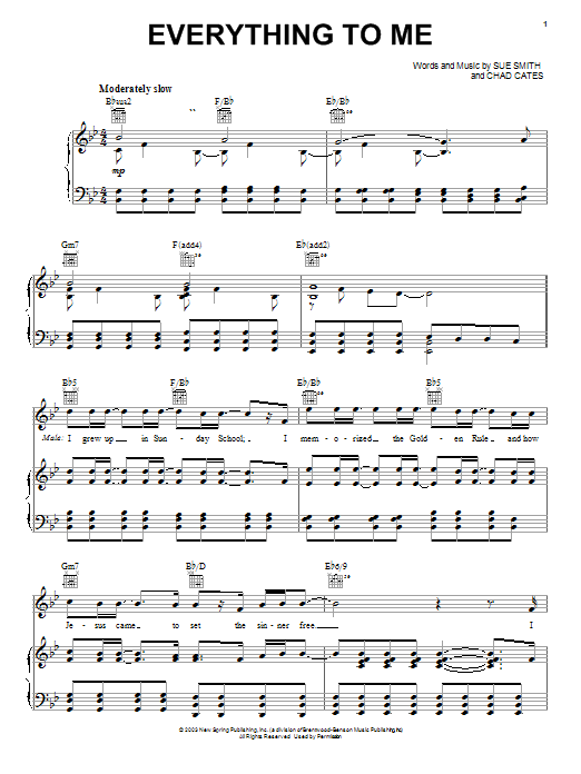 Avalon Everything To Me Sheet Music Notes & Chords for Piano, Vocal & Guitar (Right-Hand Melody) - Download or Print PDF