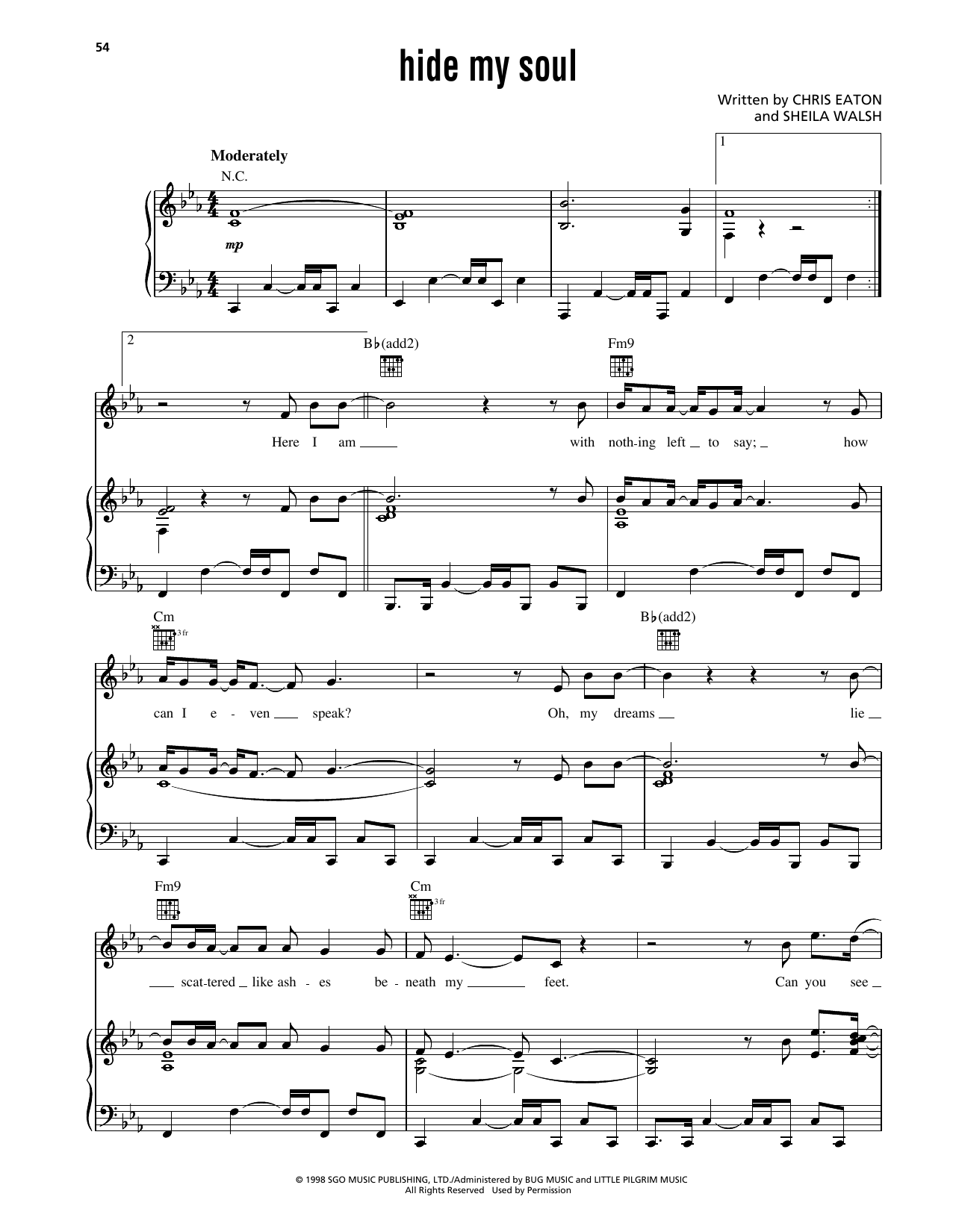 Avalon Hide My Soul Sheet Music Notes & Chords for Piano, Vocal & Guitar Chords (Right-Hand Melody) - Download or Print PDF