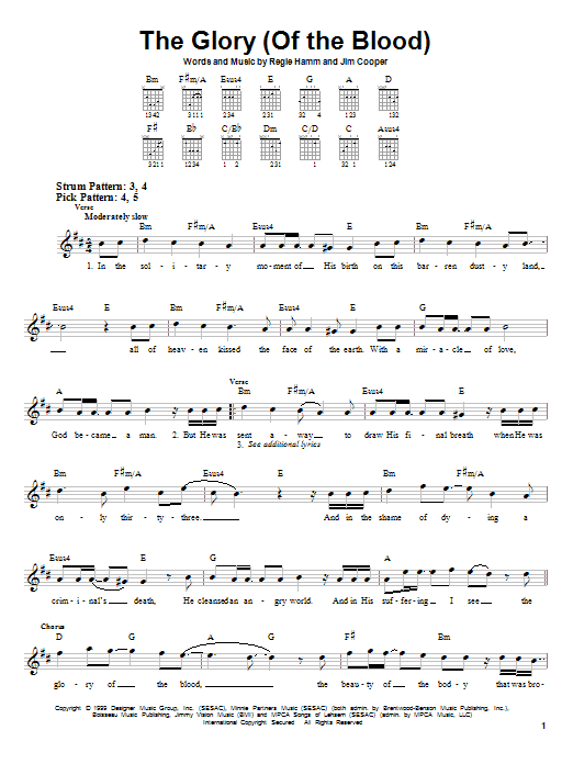 Avalon The Glory (Of The Blood) Sheet Music Notes & Chords for Easy Guitar - Download or Print PDF