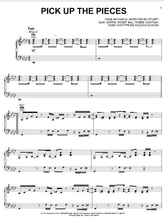 Average White Band Pick Up The Pieces Sheet Music Notes & Chords for Guitar Ensemble - Download or Print PDF