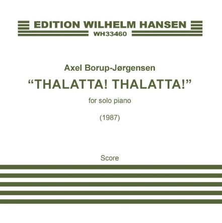 Nico Muhly Nico Muhly, Thalatta! Thalatta!, Piano Solo